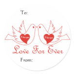 Love Birds Gift tag stickers