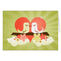 Love Birds - Green cards