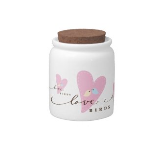 Love Birds & Heart Candy Jars