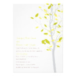 Love Birds in Tree - Citrus Lime & Yellow Custom Invite