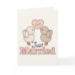Love Birds Just Married Note Card