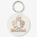 Love Birds Just Married Wedding Keychain by WeddingTeesGifts Love Birds Just Married Wedding Keychain