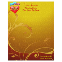 Love Birds Letterhead Template