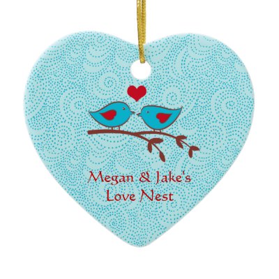 Love Birds Love Nest Door Hanger Ornament