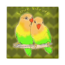 love birds magnets