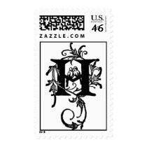 Love Birds & Monogram 'H' - Stamp