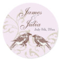 Love Birds 'n Lace - Lilac Wedding Seal sticker