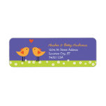 Love Birds (Night) Custom Return Address Label labels