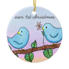 Love Birds, Our 1st Christmas ornament