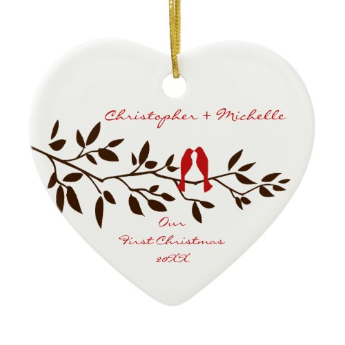 Love Birds Our First Christmas Ornament ornament
