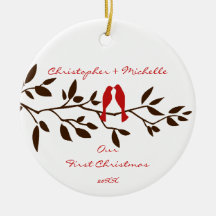Love Birds Our First Christmas Ornament