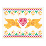 Love Birds Papel Picado Style RSVP Card