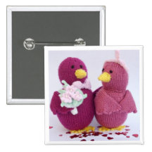 Love birds pinback button