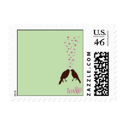 Love Birds Postage Stamps