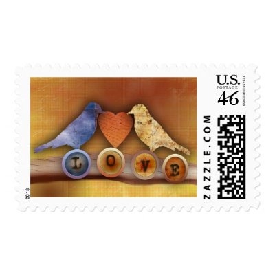 love birds postage