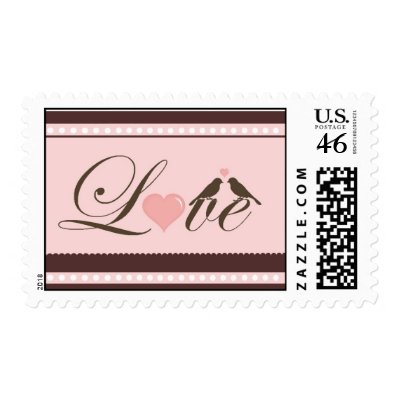Love birds postage stamps