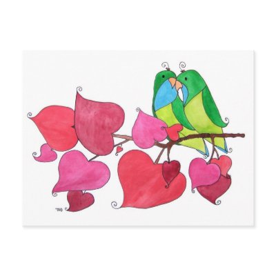 Love Birds Postcard