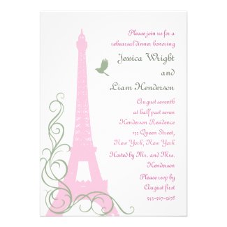 Love Birds Rehearsal Dinner Personalized Invitations
