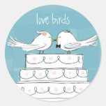 Love Birds Round Sticker