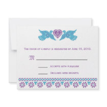 Love Birds RSVP Card invitations by alteredspacedesign Love Birds RSVP Card invitations