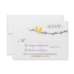 Love Birds RSVP Card (yellow & white) Invites