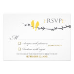 Love Birds RSVP Card (yellow & white) Invites