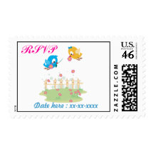Love Birds RSVP Postage