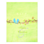 Love birds, RSVP require 5x7 Invitations