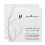 Love Birds Save the Date Announcement (blue)