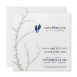 Love Birds Save the Date Announcement (navy)
