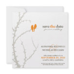 Love Birds Save the Date Announcement (orange)