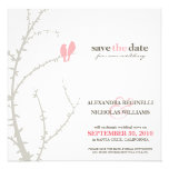Love Birds Save the Date Announcement (pink)