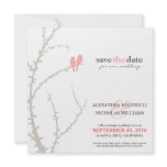Love Birds Save the Date Announcement (pink)