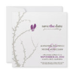 Love Birds Save the Date Announcement (purple)