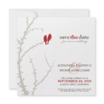 Love Birds Save the Date Announcement (red)
