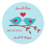 Love Birds Save the Date Label Stickers
