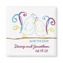 Love Birds Save the Date Magnet by DioSelina Love Birds Save the Date Magnet