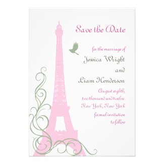 Love Birds Save the Date Personalized Invite