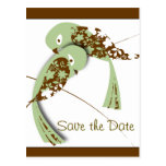 Love birds, Save the Date Post Cards