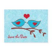 Love Birds Save the Date Postcard