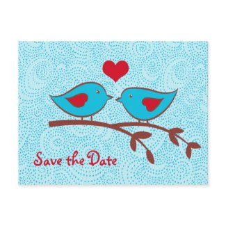 Love Birds Save the Date Postcard postcard