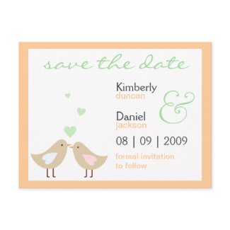 Love Birds Save the Date Postcard postcard