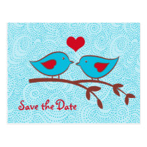 Love Birds Save the Date Postcard postcards