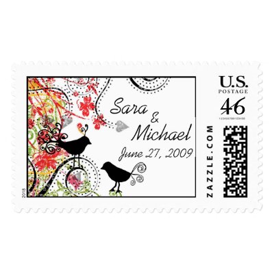 Love Birds Save the Date Stamp