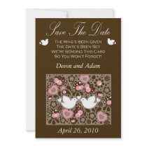 Love Birds Save the Date Wedding Card invitations