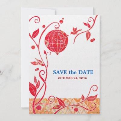 Love Birds Save the Date Wedding Invitations