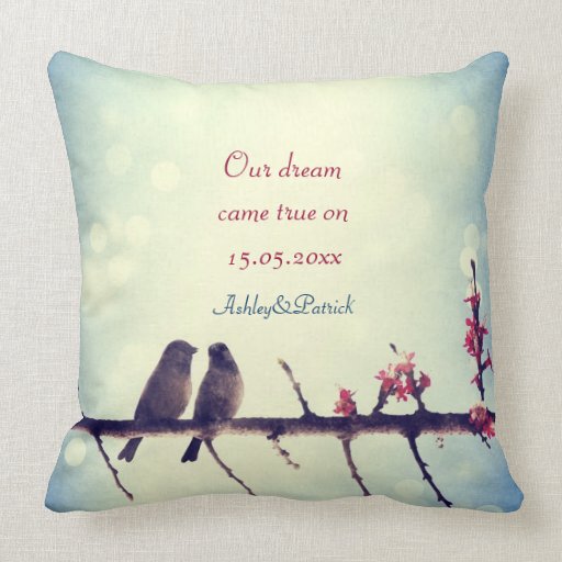 Love birds story 2 Wedding Favor Pillow