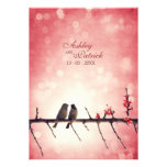 Love birds story invitations