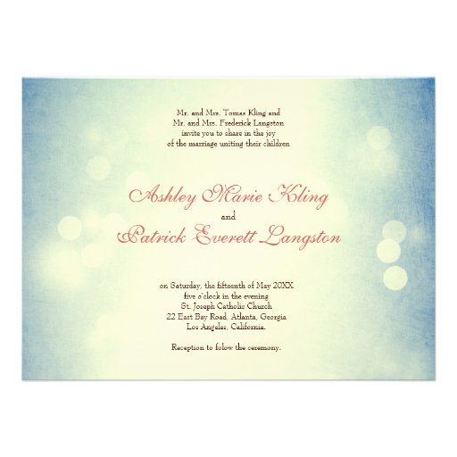 Love birds story horizontal invitations