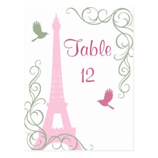 Love Birds Table Number